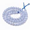 Natural Blue Chalcedony Bead Strands G-R193-02-4mm-3