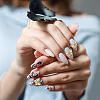 36Pcs 6 Colors Butterfly Alloy Cabochons MRMJ-DC0001-03-4