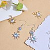 4Pcs 2 Colors Glass Pendants GLAA-SZ0001-91-5