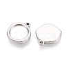304 Stainless Steel Pendant Cabochon Settings STAS-T067-70B-P-2