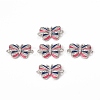 Brass Micro Pave Cubic Zirconia Connector Charms KK-E068-VB407-2-4