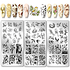 Stainless Steel DIY Nail Art Templates MRMJ-WH0092-074-1