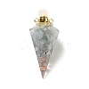 Natural Aquamarine Perfume Bottle Pendants G-H285-01G-08-1