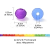 Rainbow Color 7 Colors Transparent Frosted Glass Beads Strands FGLA-YW0001-01-3