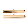 Brass Slide On End Clasp Tubes KK-N254-119G-05-1