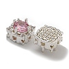 Brass Micro Pave Cubic Zirconia Beads KK-U037-05P-2