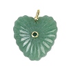 Natural Green Aventurine Carved Pendants G-C276-01G-07-1