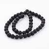 Natural Lava Rock Beads Strands X-G434-1-2