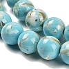 Assembled Synthetic Stone and Trochus Shell Beads Strands G-B128-08D-06-3
