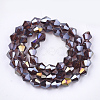 Electroplate Glass Beads Strands EGLA-Q118-8mm-B01-2