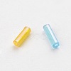 Transparent Colours Rainbow Glass Bugle Beads TSDB6MM-M-2