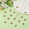 16Pcs Brass Micro Pave Cubic Zirconia Pendants KK-BBC0018-67-3