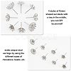 30Pcs 3 Style 304 Stainless Steel Stud Earring Findings STAS-UN0031-93-4