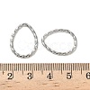304 Stainless Steel Twisted Teardrop Linking Rings STAS-L300-007P-3