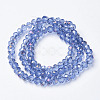 Electroplate Transparent Glass Beads Strands EGLA-A034-T2mm-F19-2