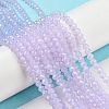 Baking Paint Transparent Glass Beads Strands DGLA-A034-J3mm-B06-2