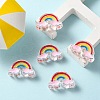 5Pcs Transparent Acrylic Enamel Beads OACR-YW0001-31A-5