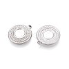 304 Stainless Steel Pendant Cabochon Settings STAS-T067-10P-2