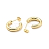 Rack Plating Brass C-shape Stud Earrings EJEW-G288-32C-G-2