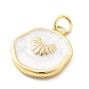 Ocean Theme Brass Enamel Pendants KK-Q029-01D-G-3