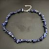Natural Lapis Lazuli Chip Beaded Necklaces for Women IW6789-19-1