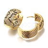 Rack Plating Brass Micro Pave Cubic Zirconia Hoop Earrings EJEW-H016-17G-2