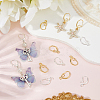 40Pcs 2 Colors Brass Earring Hooks KK-BBC0022-96-4