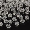 Faceted Bicone Transparent Acrylic Beads DBB6mm01-1