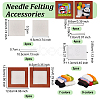 Olycraft 2 Sets 2 Style Panda Photo Frame Needle Felting Kit for Beginners DIY-OC0012-05-2