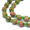 Natural Unakite Beads Strands G-O201B-15-3