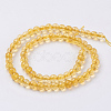 Synthetic Citrine Beads Strands G-C076-6mm-6A-2