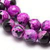 Natural Fire Crackle Agate Bead Strands G-K166-06F-6mm-07-3