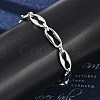 304 Stainless Steel Coffee Bean Chain Bracelets for Women Men BJEW-F488-45P-3