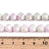 Anti-Tarnish Electroplate Glass Beads Strands GLAA-T025-8mm-14F-4
