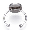 Flat Round Mood Ring RJEW-T025-01P-3