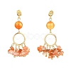 Golden Brass Ring Chandelier Earrings EJEW-TA00289-03-1