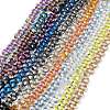 Electroplate Triangle Glass Beads Strands EGLA-A036-11A-M-1