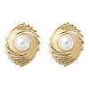304 Stainless Steel Stud Earrings EJEW-G423-31D-G-4