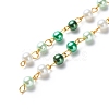 Handmade Glass Pearl Round Beaded Chains AJEW-SZ0002-40D-2