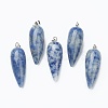Natural Blue Spot Jasper Pointed Pendants G-F705-01G-P-1