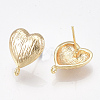 Brass Stud Earring Findings KK-T038-496G-2