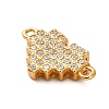 925 Sterling Silver Micro Pave Cubic Zirconia Connector Charms STER-U009-03G-01-2