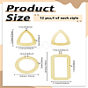 12Pcs 3 Style Smooth Surface Alloy Pendants FIND-LP0005-70-2