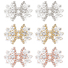 6Pcs 3 Style Glitter Hotfix Rhinestone Iron on Patches(Hot Melt Adhesive On The Back) AJEW-FG0003-69-1