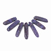 Natural Lepidolite/Purple Mica Stone Beads Strands X-G-N215-007-2