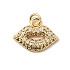 Brass Micro Pave Clear Cubic Zirconia Pendants KK-H267-061G-1