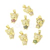 Rack Plating Brass Pave Cubic Zirconia Pendants KK-R144-16G-1