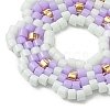 Seed Beads Beaded Charms PALLOY-MZ00205-01-3