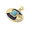 Synthetic Turquoise Pendants KK-U047-20G-01-2