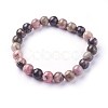 Natural Rhodonite Beads Stretch Bracelets BJEW-F380-01-B16-2